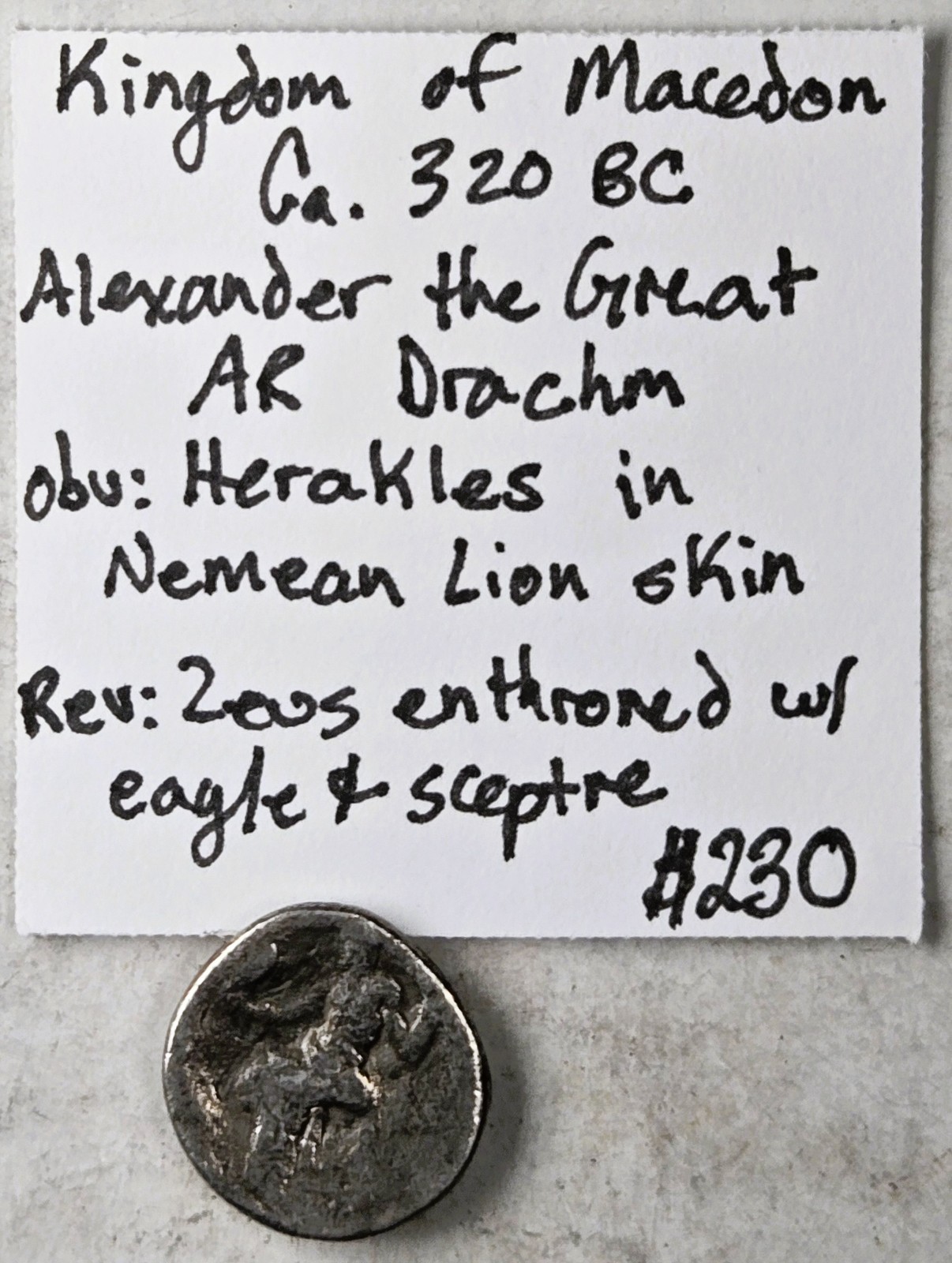 Alexander the Great III - 336-323 BC - Kingdom of Macedon - SILVER AR DRACHM Alexander the Great III - 336-323 BC - Kingdom of Macedon - SILVER AR DRACHM