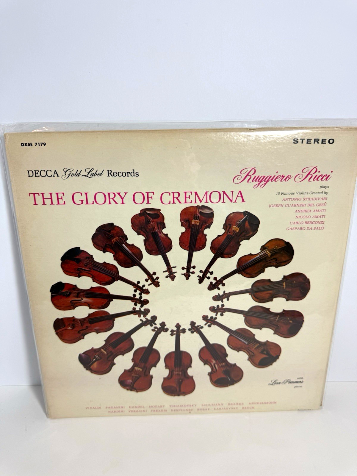 Ruggiero Ricci The Glory of Cremona Vinyl LP Decca DXSE 7179 Gold Label With 7