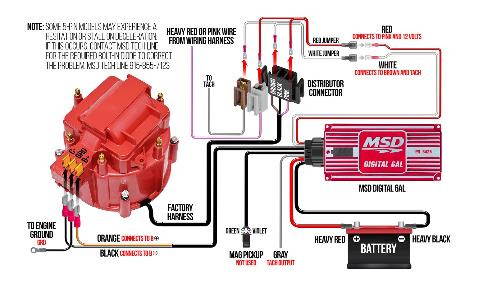 MSD Ignition 64253 Digital-6AL Ignition Controller Black
