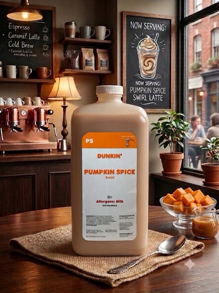 Dunkin Donuts Pumpkin Spice Swirl64 Oz Jug W Pump Exp Dec 2026 (Limited & New) Dunkin Donuts Pumpkin Spice Swirl64 Oz Jug W Pump Exp Dec 2026 (Limited & New)
