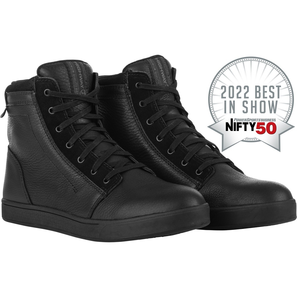 Highway 21 Axle Leather Waterproof Shoes Black Motorcycle Highway 21 Axle Leather Waterproof Shoes Black Motorcycle