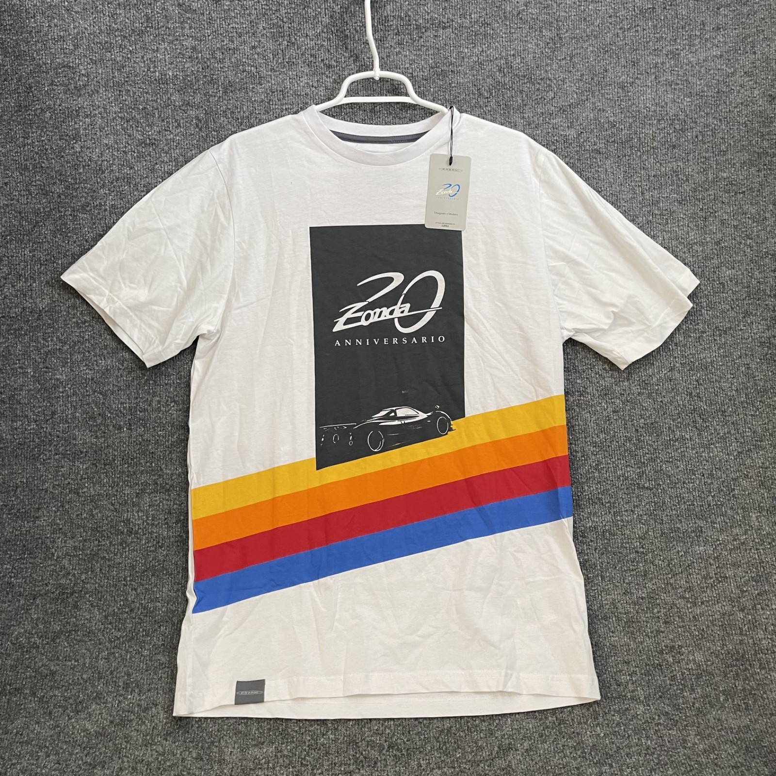 Pagani Zonda 20th Anniversary Tee Shirt Mens Sz 2XL White Pagani Zonda 20th Anniversary Tee Shirt Mens Sz 2XL White