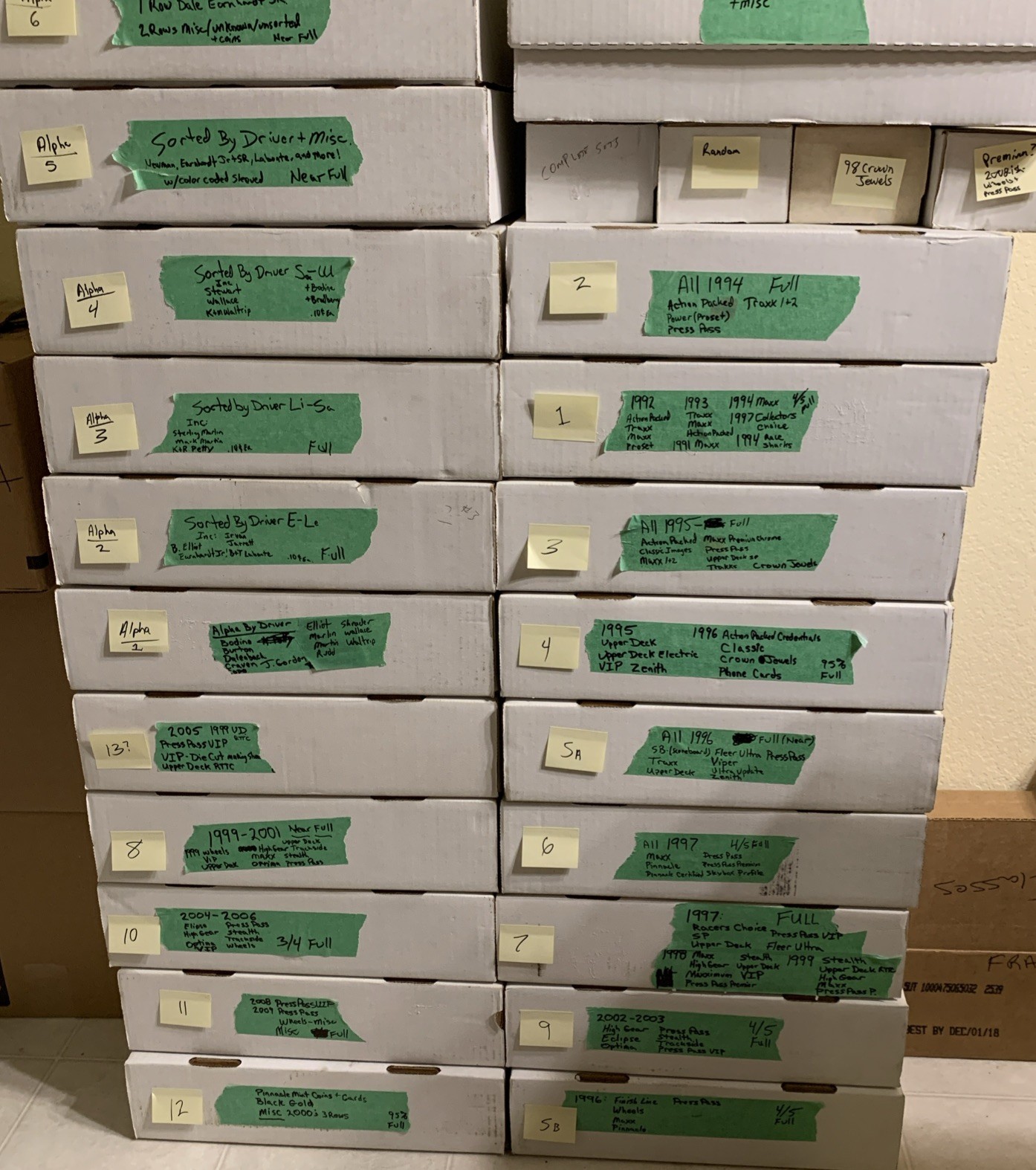 HUGE 1990s-2000s NASCAR LOT 10 LBs. of Cards Wheels Press Pass Maxx AP UD HG VIP