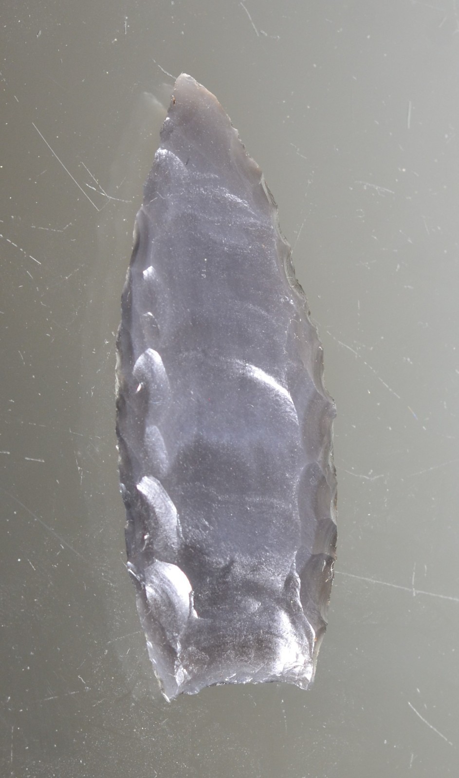 2.65 Inch Fluted Obsidian Primitive Projectile Point Repro