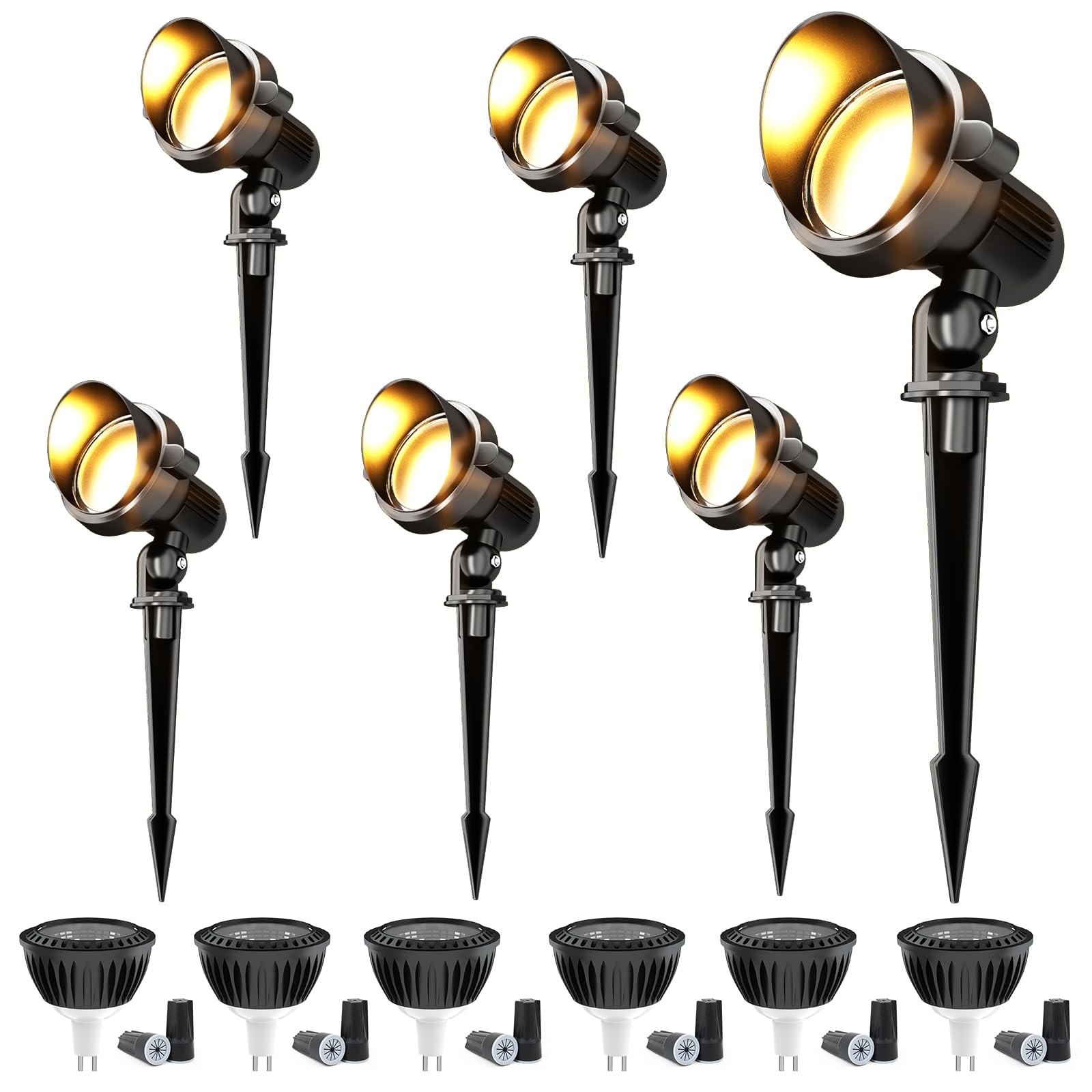 Focharm 10W Outdoor Landscape Light MR16 3000K 12-24V IP66 with Connector Focharm 10W Outdoor Landscape Light MR16 3000K 12-24V IP66 with Connector