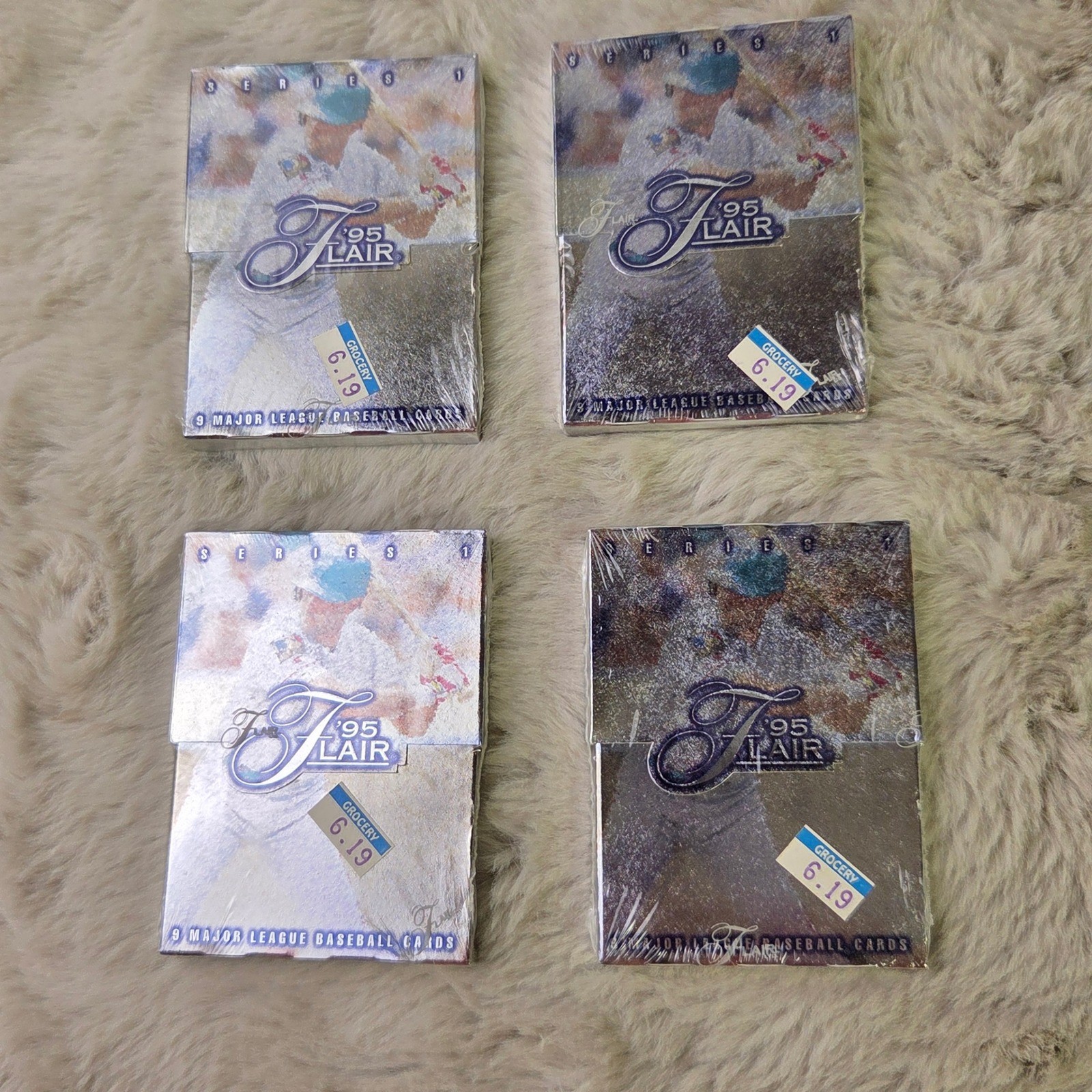 Lot of 4 1995 Fleer Flair Series 1 Baseball Packs Sealed 10 Cards Each Lot of 4 1995 Fleer Flair Series 1 Baseball Packs Sealed 10 Cards Each
