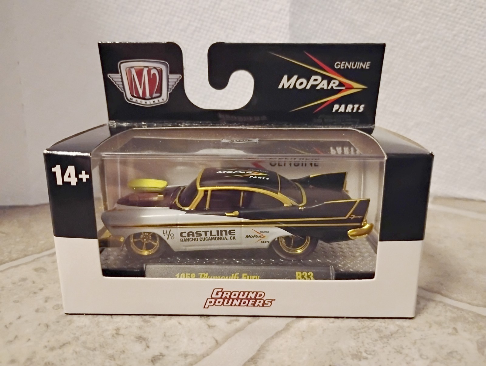 M2 Machines Gold Chase Castline 1958 Plymouth Fury 1:64 Diecast 1/750 MoPar M2 Machines Gold Chase Castline 1958 Plymouth Fury 1:64 Diecast 1/750 MoPar