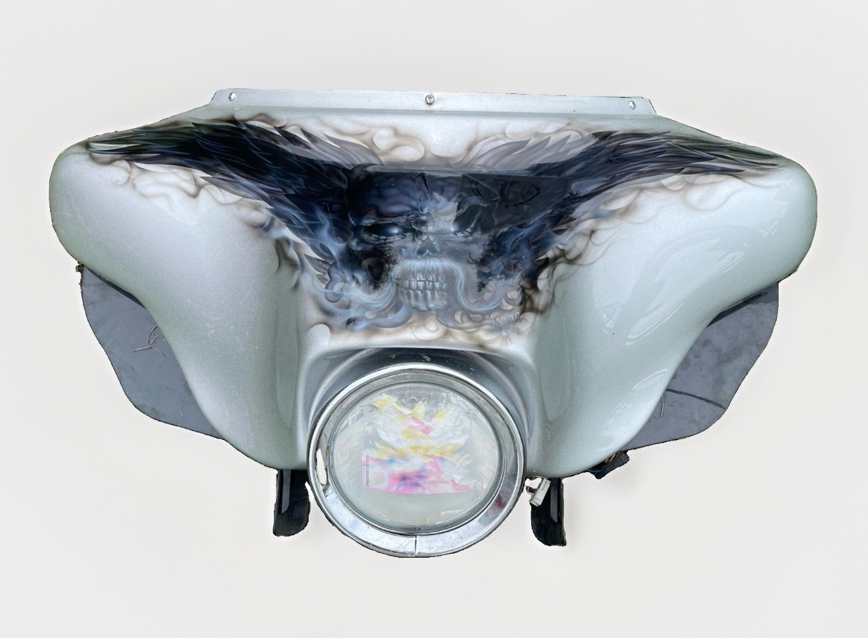 97-13 Harley Touring Silver Inner Outer SKULL Fairing Brackets Harness Gauge 97-13 Harley Touring Silver Inner Outer SKULL Fairing Brackets Harness Gauge