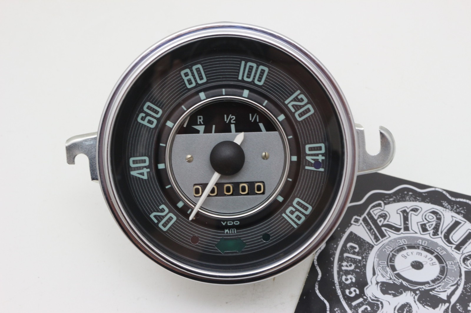 VW bug beetle 4.68 speedometer speedo modified 160kph restored  Okrasa style