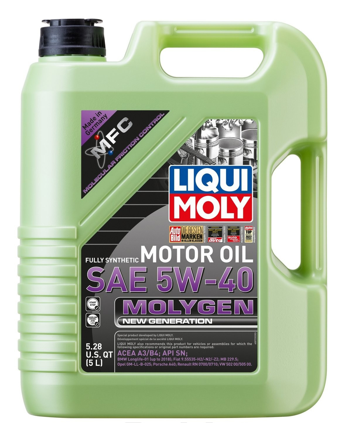 SALE- LIQUI MOLY 20232 Molygen New Generation 5W-40; 5 Liter