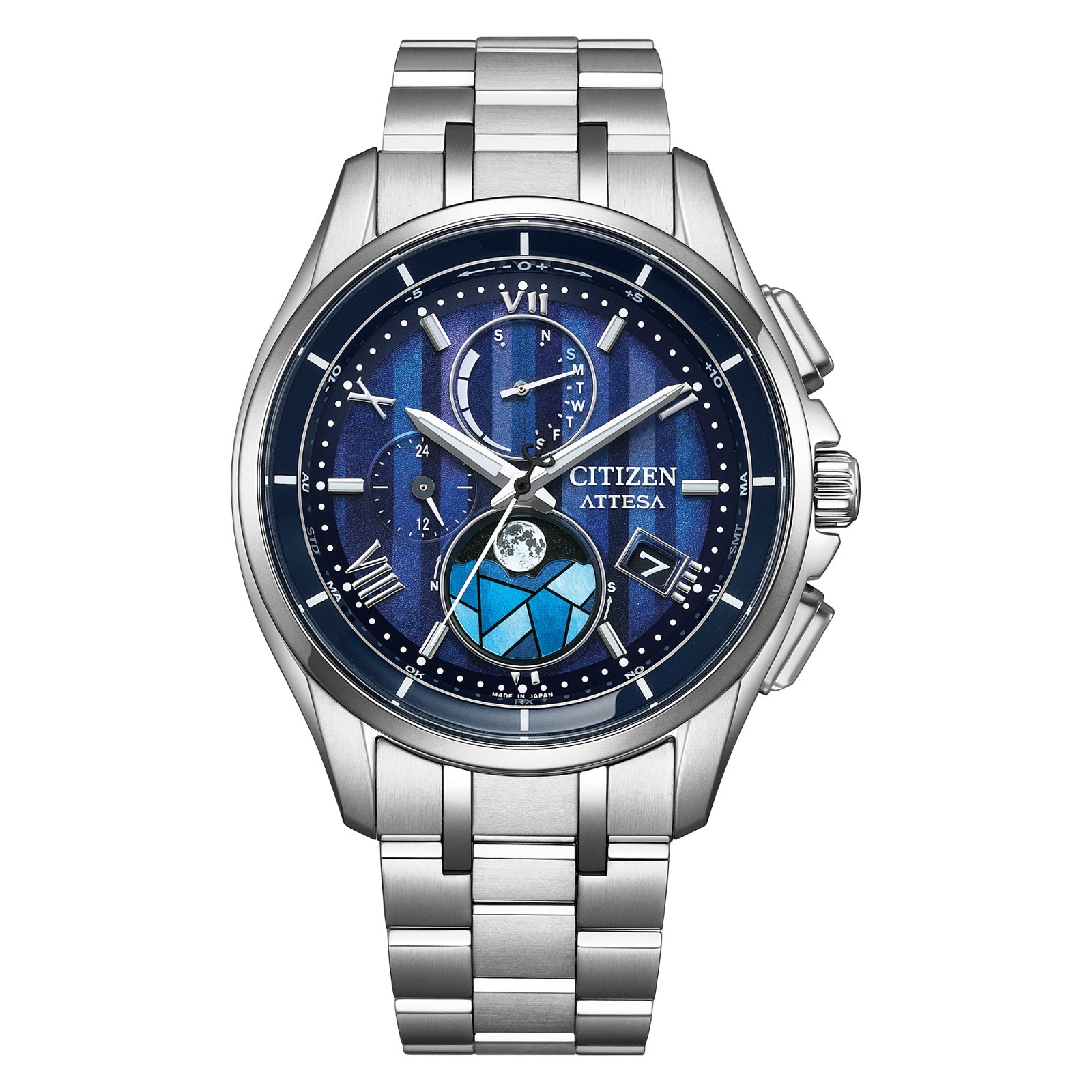 Citizen Men\'s Attesa Perpetual Calendar Silver Eco-Drive Watch 41MM BY1000-51L