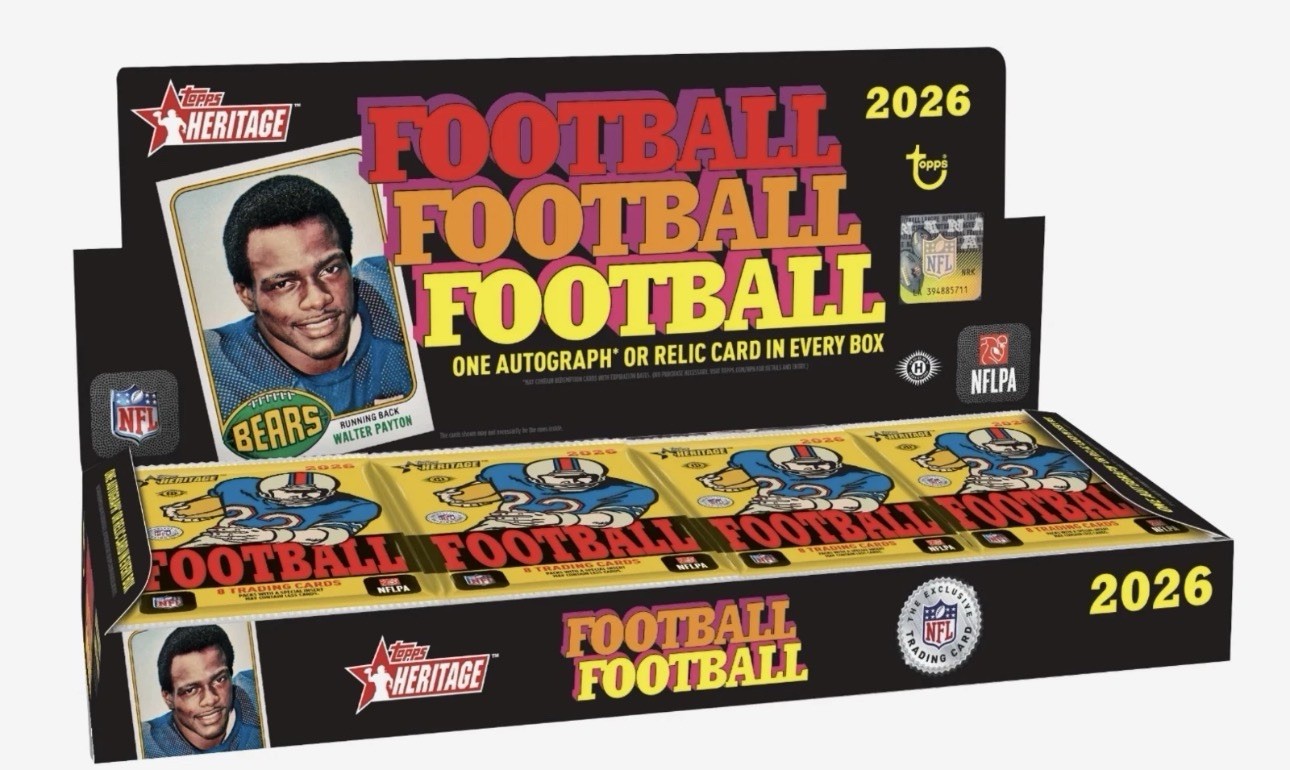 2026 Topps Heritage Football Hobby Box Factory Sealed NFL -PREORDER 2026 Topps Heritage Football Hobby Box Factory Sealed NFL -PREORDER