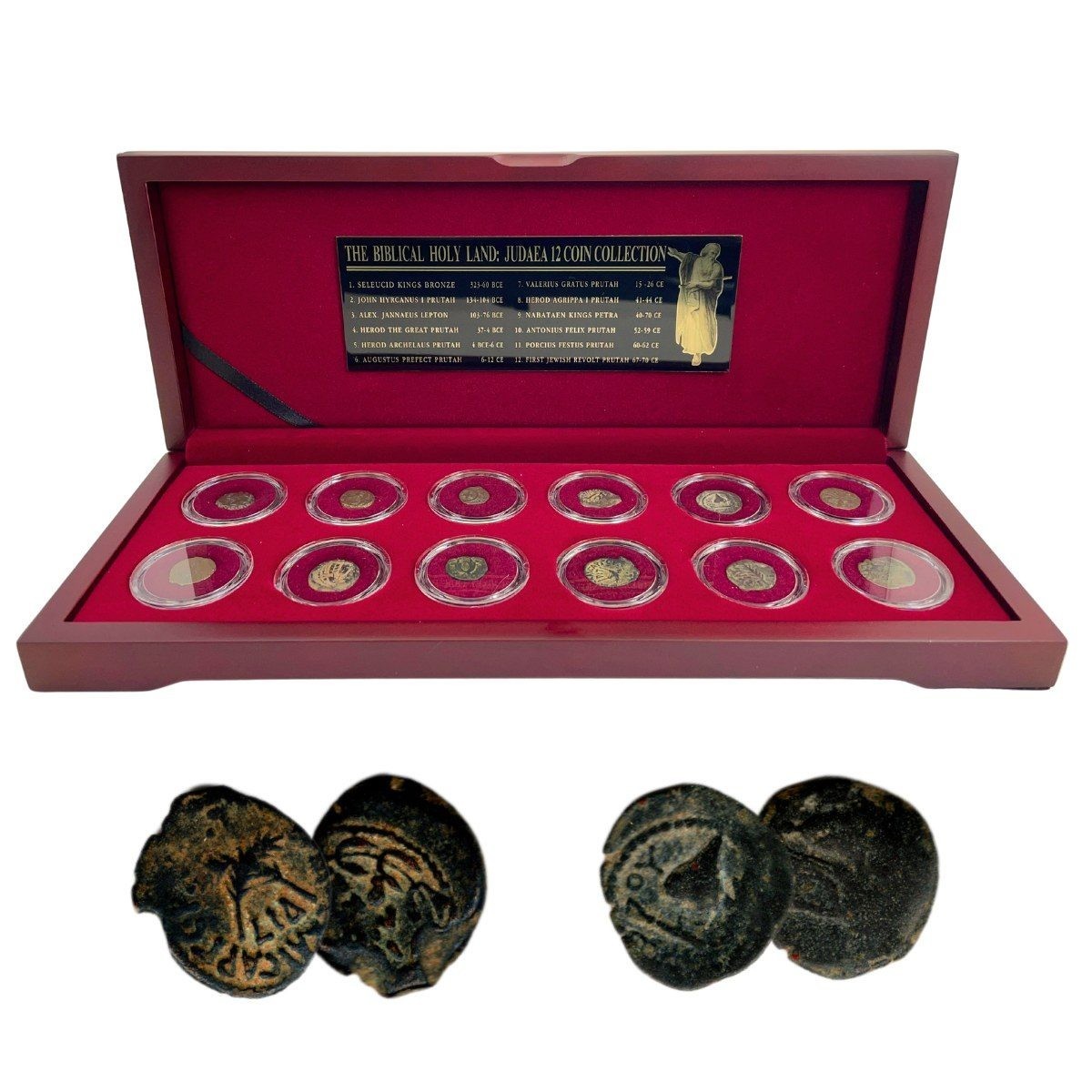 Ancient Judaea 12 Coin Set - Jesus / Biblical Holy Land (with presentation box)