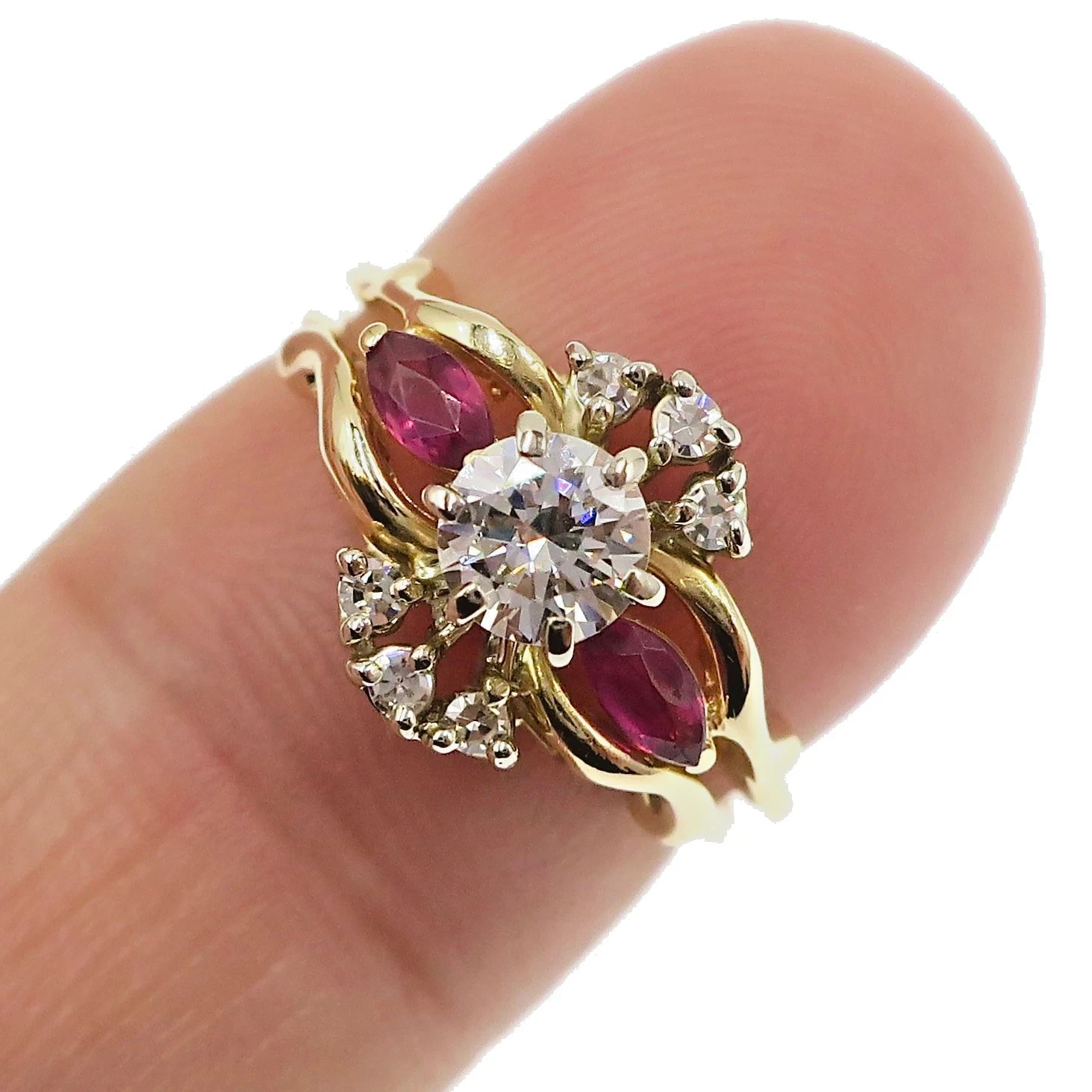 2.5Ct Art Deco Vintage Style Lab Created Diamond Engagement 14K Gold Finish Ring