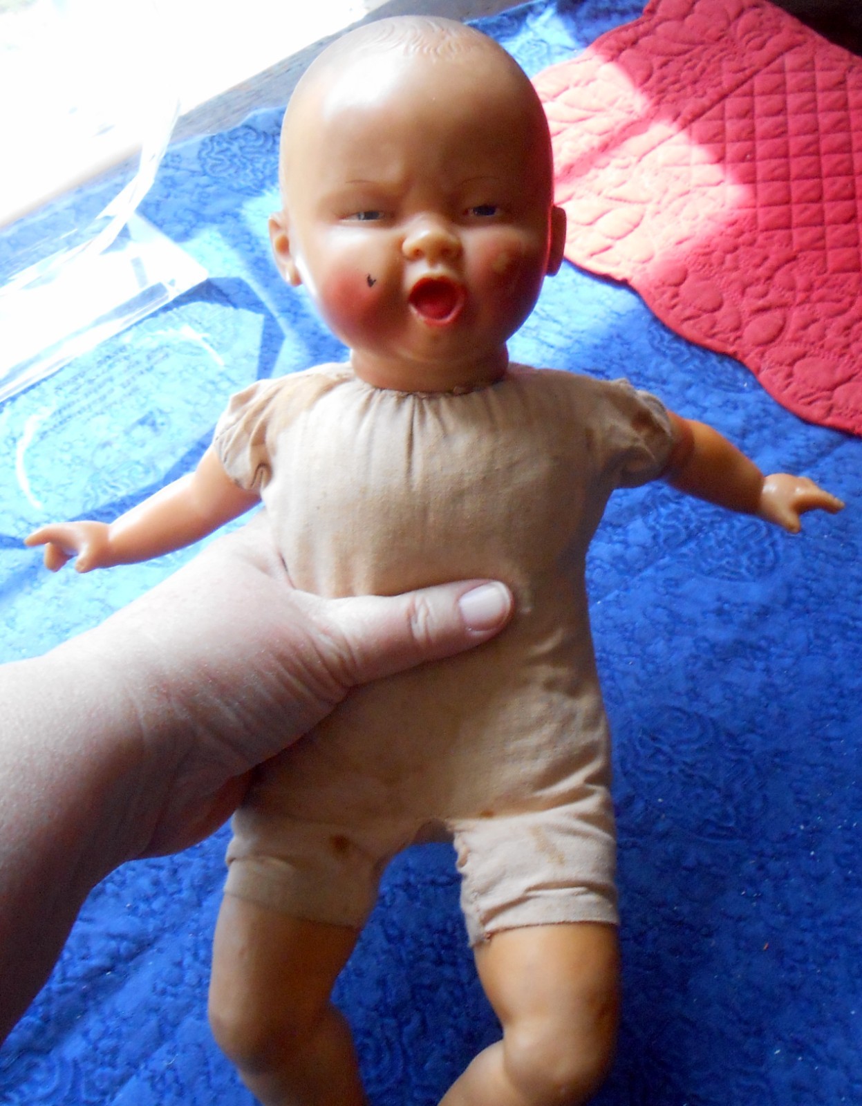 BABY DOLL ~ As Found ~ Crying Baby, Maker Unknown~ All Original, TLC ~ Vintage