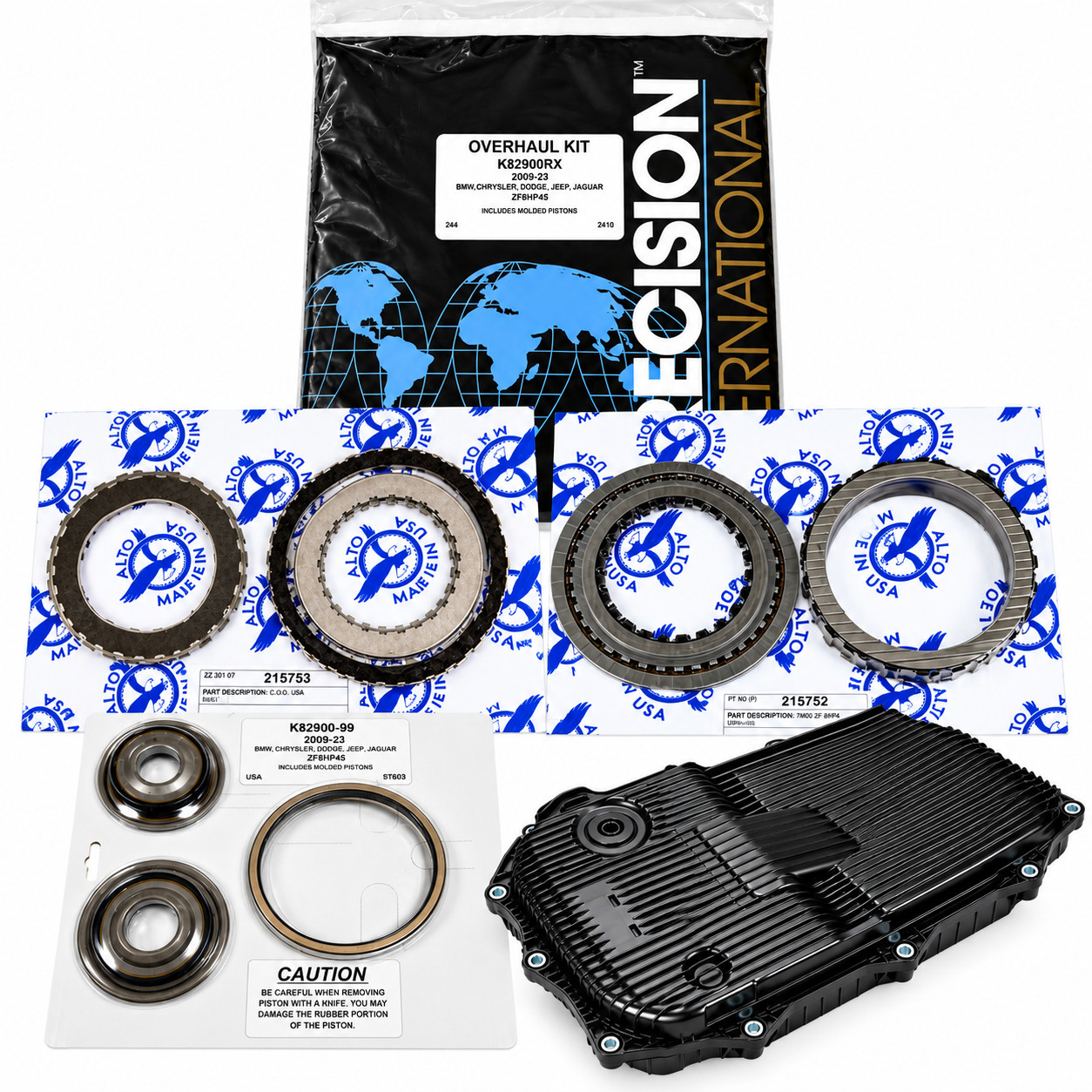 ZF8HP45 845RE 850RE 8HP50 Master Rebuild Kit Pistons Frictions Steels Filter