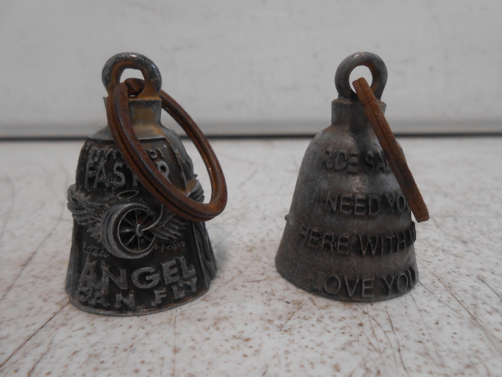 Never Ride Faster Than Your Angel Can Fly GUARDIAN Motorcycle Biker Bell Hanger