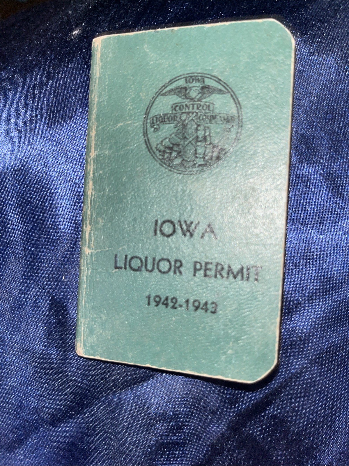 Vintage 1942 1943 Iowa Liquor Permit Pocket Booklet Guttenberg Vintage 1942 1943 Iowa Liquor Permit Pocket Booklet Guttenberg