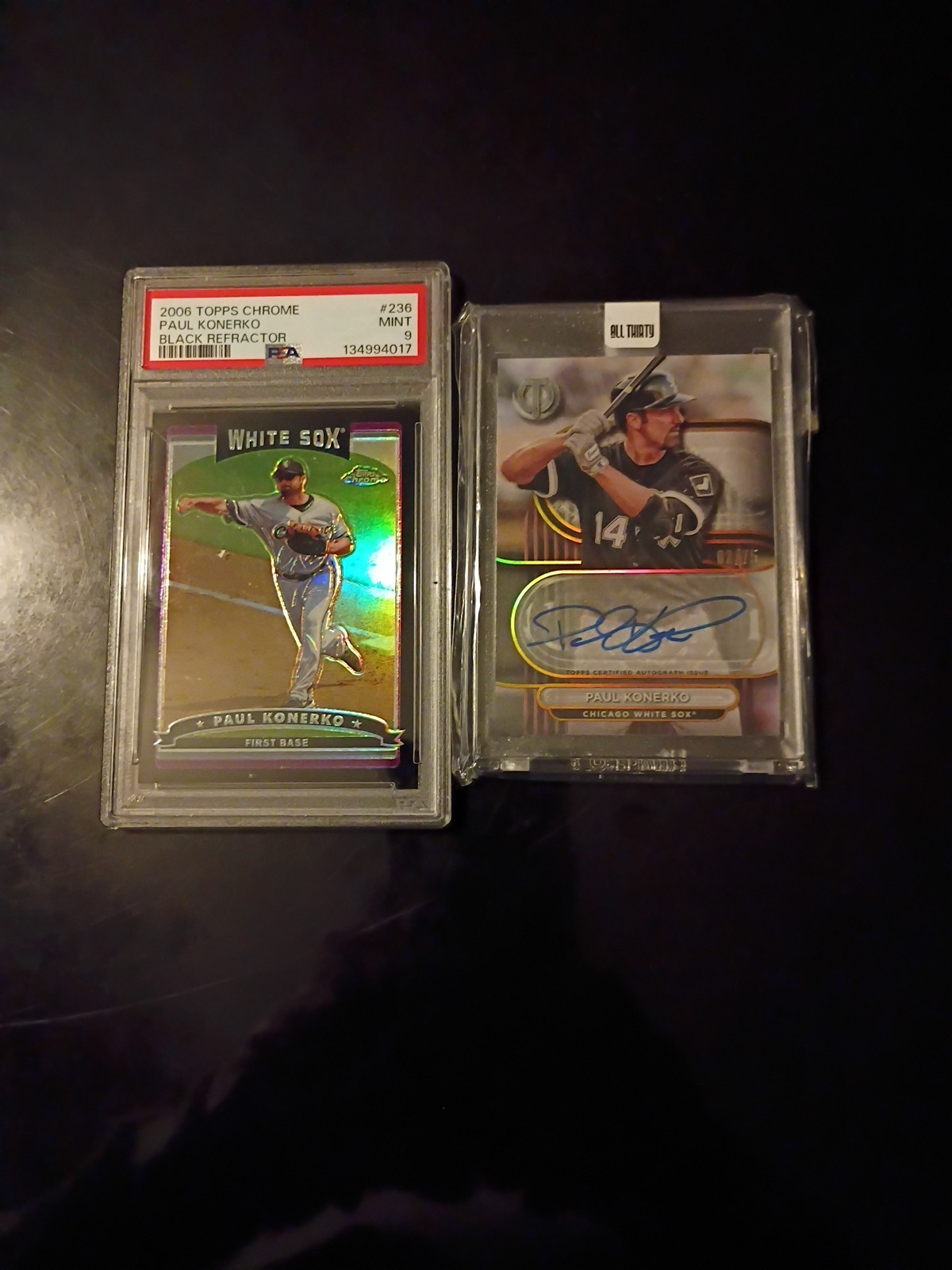 2006 Topps Chrome Black Refractor #236 Paul Konerko PSA 9. 234/549. Pop 1 Bonus