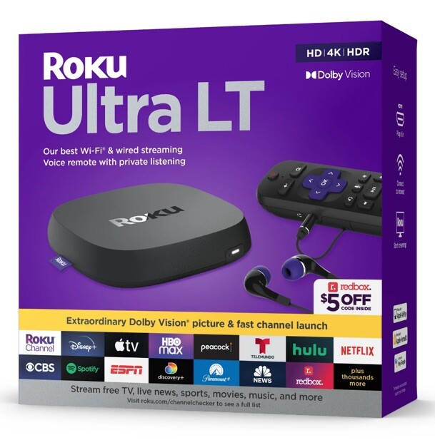 2024/2025-Roku Ultra LT Streaming Device 4K/HDR/Dolby Vision & Voice Remote New*