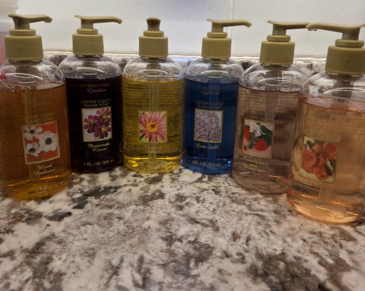 Vtg Victoria\'s Secret Garden Lavish - Liquid Hand Soap - 8oz New Lot Of 6 Vtg Victoria\'s Secret Garden Lavish - Liquid Hand Soap - 8oz New Lot Of 6
