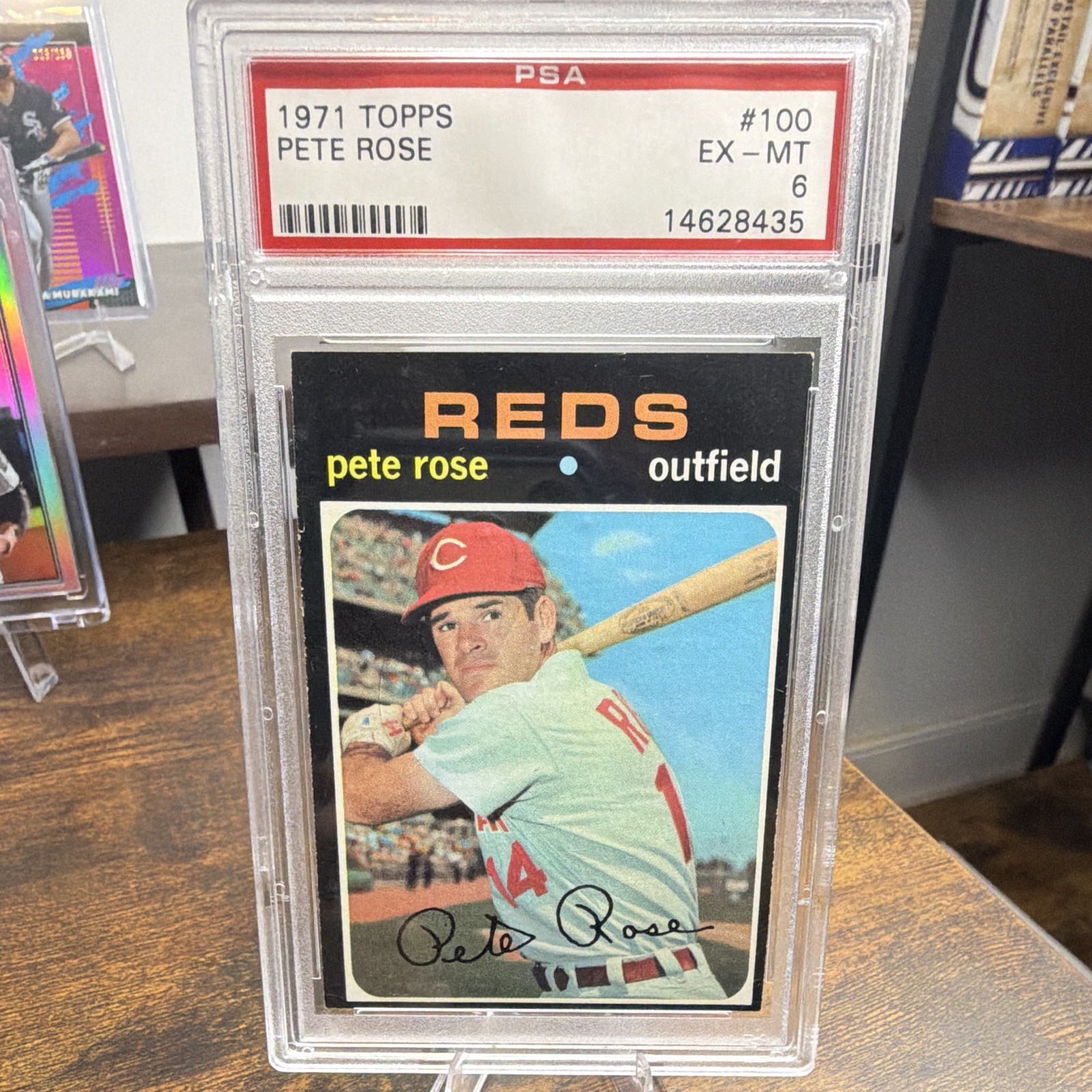 Topps 1971 Pete Rose Cincinnati Reds PSA 6 #100 Baseball Card 14628435 Topps 1971 Pete Rose Cincinnati Reds PSA 6 #100 Baseball Card 14628435