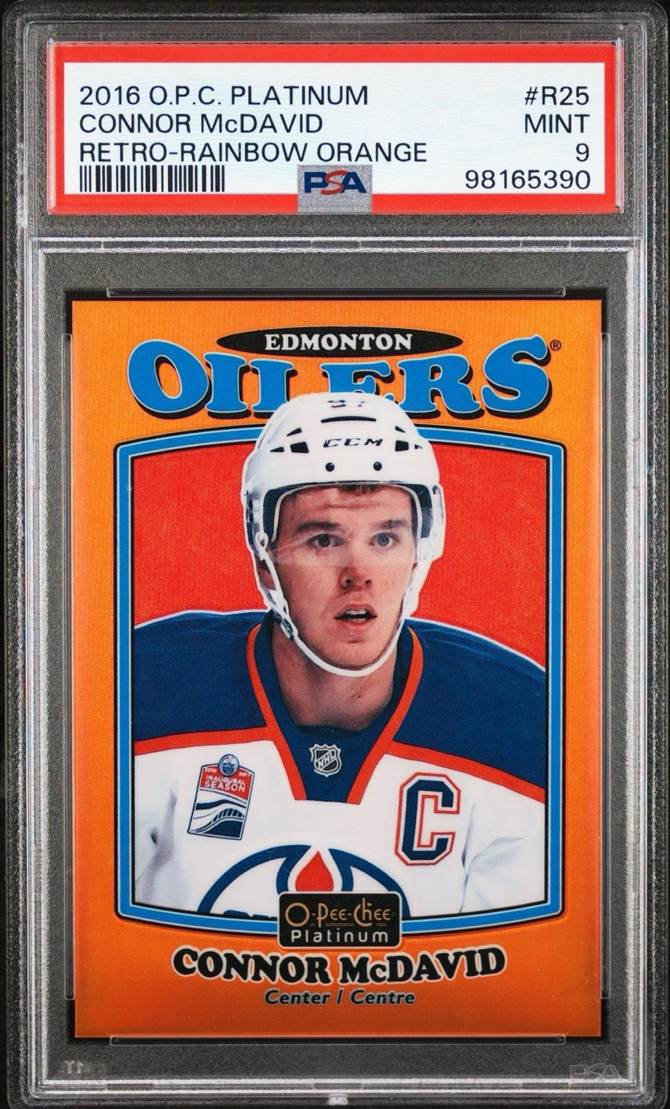 2016-17 O-Pee-Chee Platinum Connor McDavid Retro Orange Rainbow PSA 9 RARE 2016-17 O-Pee-Chee Platinum Connor McDavid Retro Orange Rainbow PSA 9 RARE