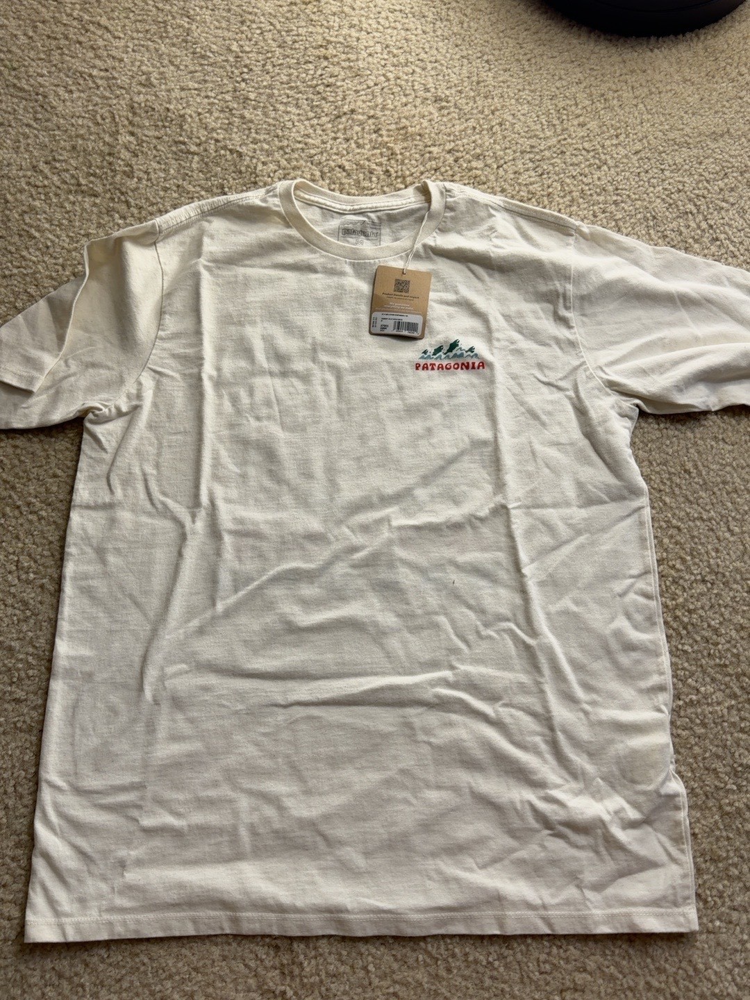 Patagonia Take a Stand Responsibili-Tee Mens M Birch White Tags Attached Patagonia Take a Stand Responsibili-Tee Mens M Birch White Tags Attached