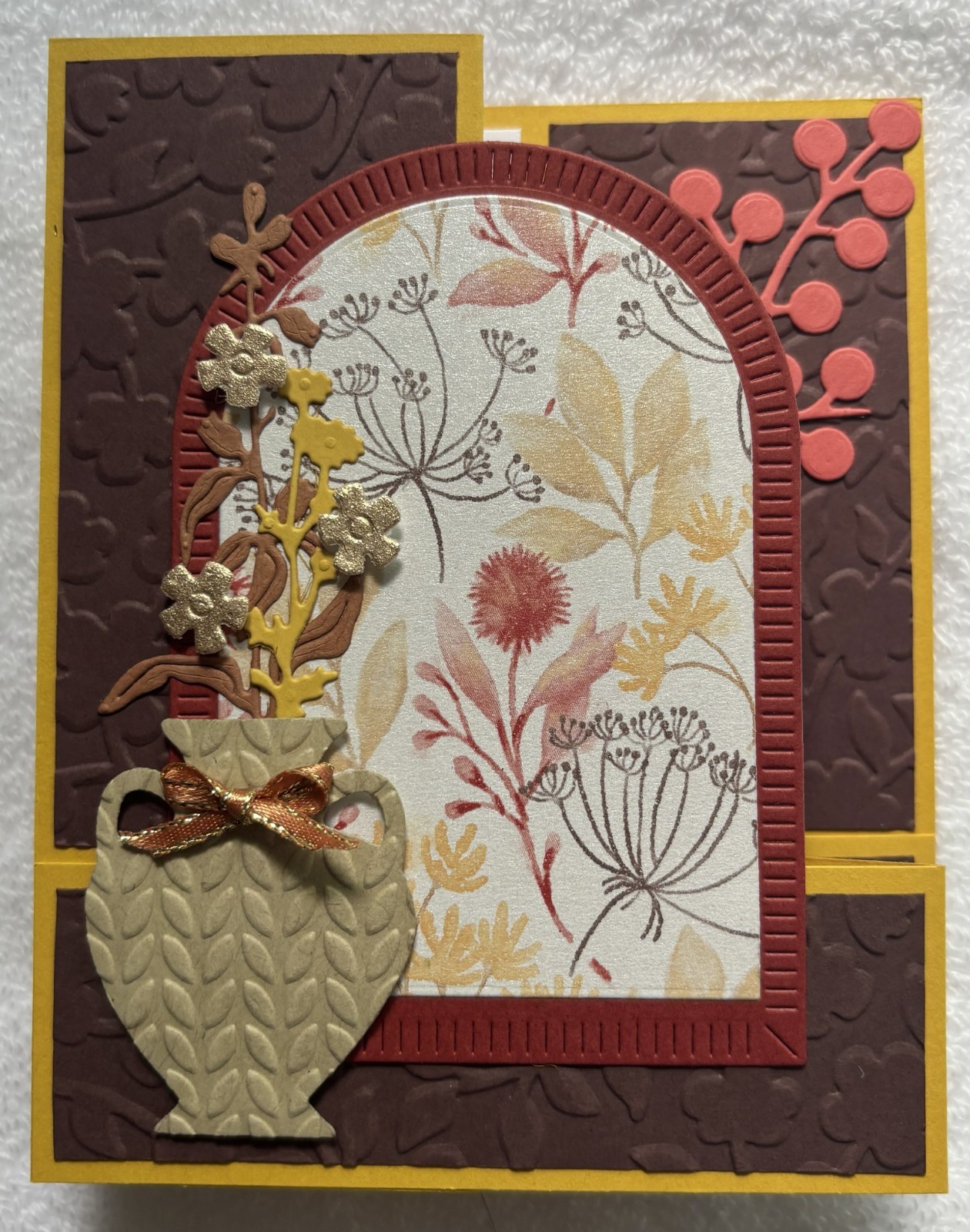 Stampin' Up Card Kit GLOW OF HARVEST Autumn Vase SPECIAL Birthday Sympathy NEAT