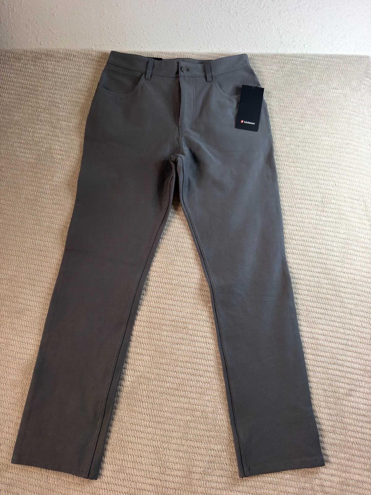 Lululemon EasyFive Classic Straight Golf Pants Mens 30 Gray Performance LM5B13S