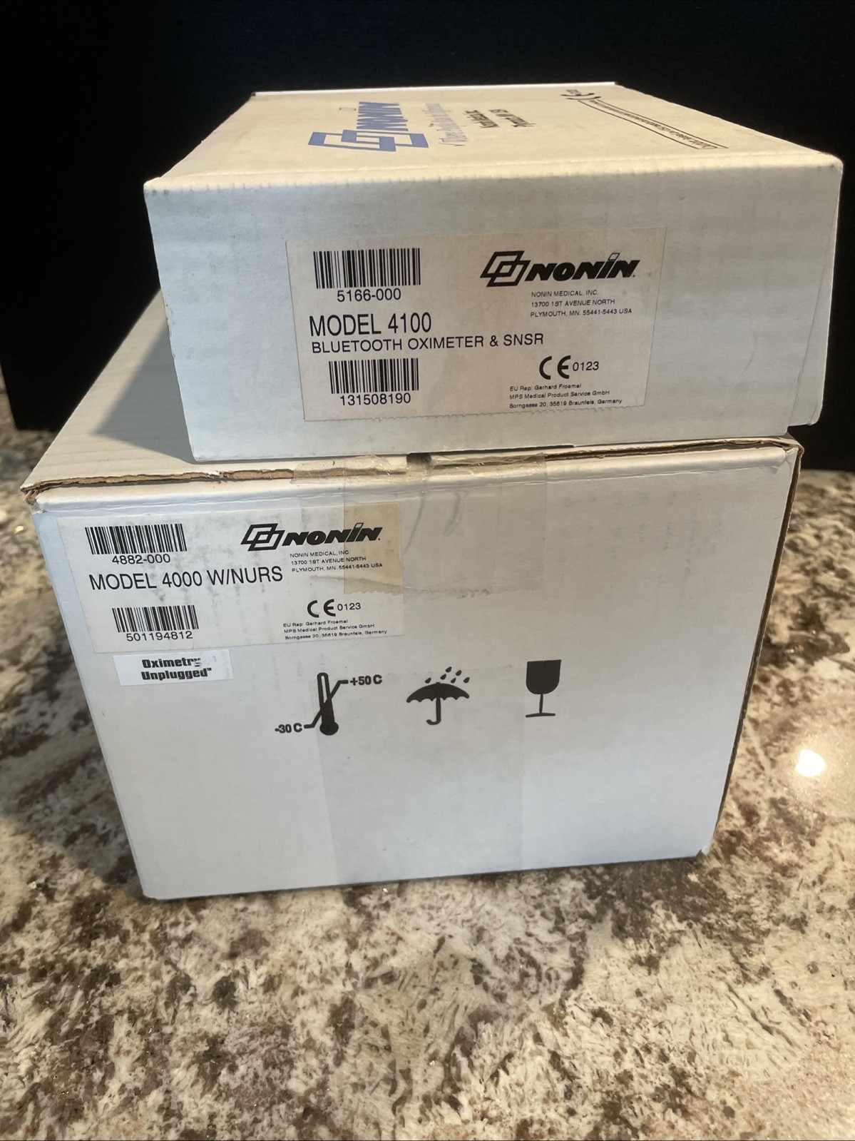 Nonin Medical Model 4000 W/Nurse Call And Model 4100 BT Oximeter & SNSR NIB Nonin Medical Model 4000 W/Nurse Call And Model 4100 BT Oximeter & SNSR NIB