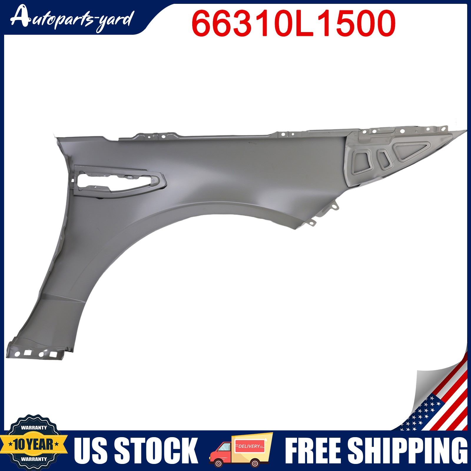 New Front Left Fender for Hyundai Sonata 2024-2025 66310L1500 US