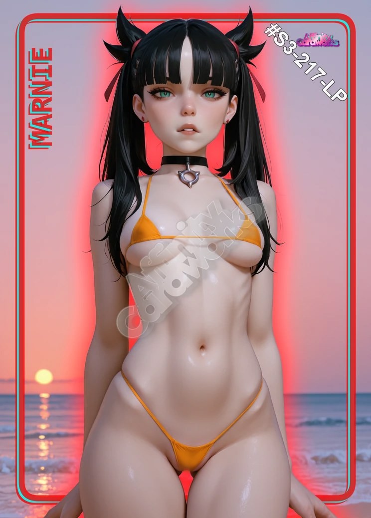 Marnie Pokémon Custom Sexy Anime Waifu Trading Card Standard