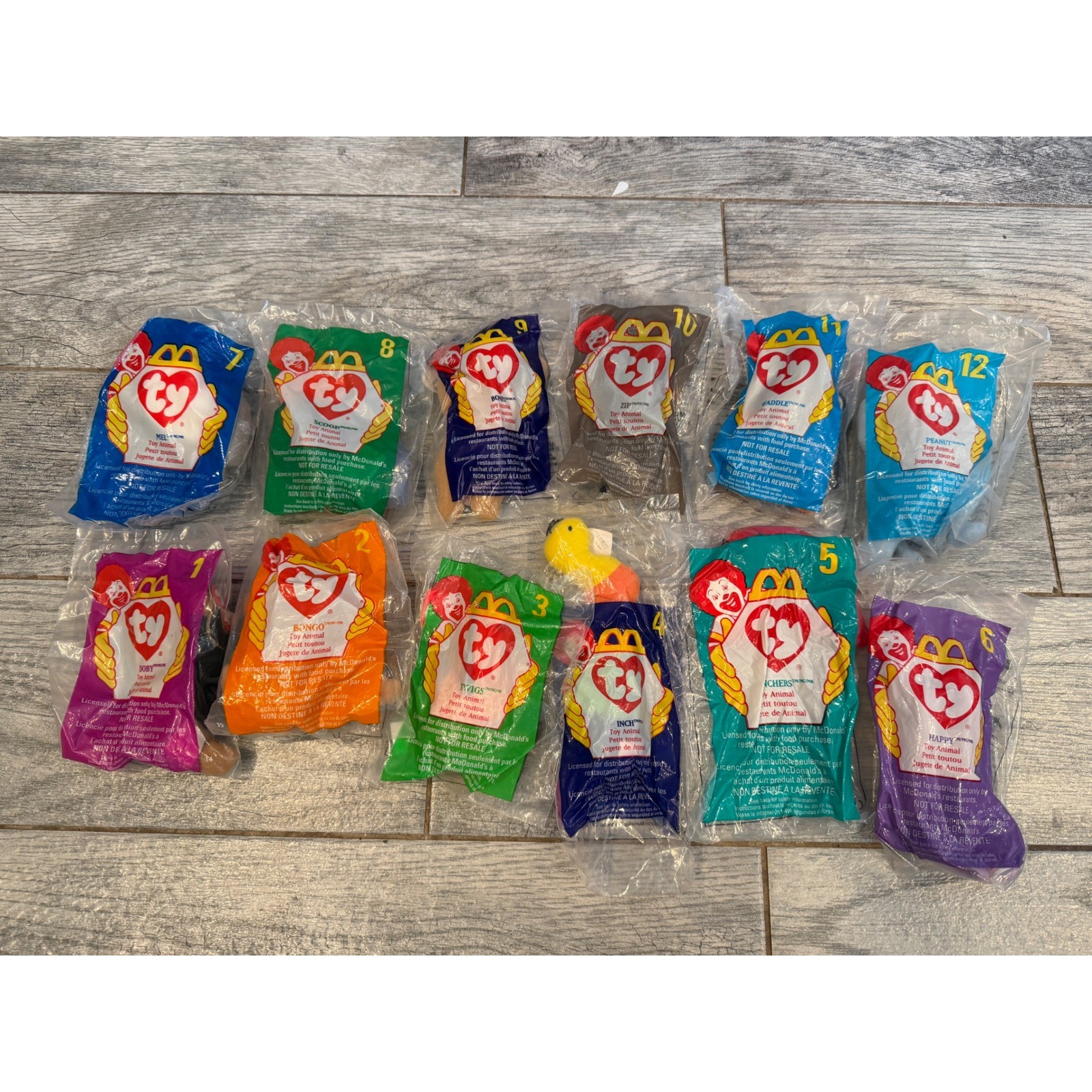Ty Teenie Beanie Babies McDonalds 1998 Lot of 12 Vintage happy meal Y2K toys