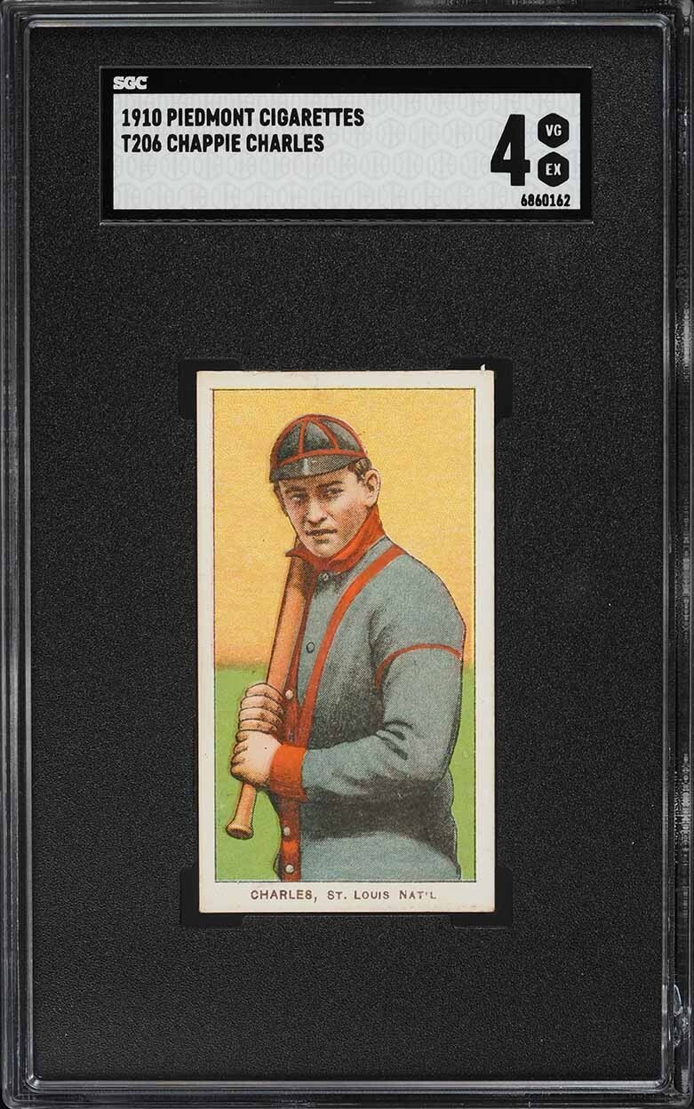 1909-11 T206 Piedmont Chappie Charles SGC 4 VGEX 1909-11 T206 Piedmont Chappie Charles SGC 4 VGEX