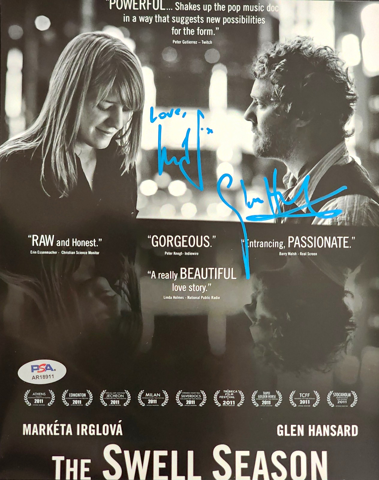 The Swell Season Signed 8x10 Autographed Photo Markéta Irglová Glen Hansard PSA The Swell Season Signed 8x10 Autographed Photo Markéta Irglová Glen Hansard PSA