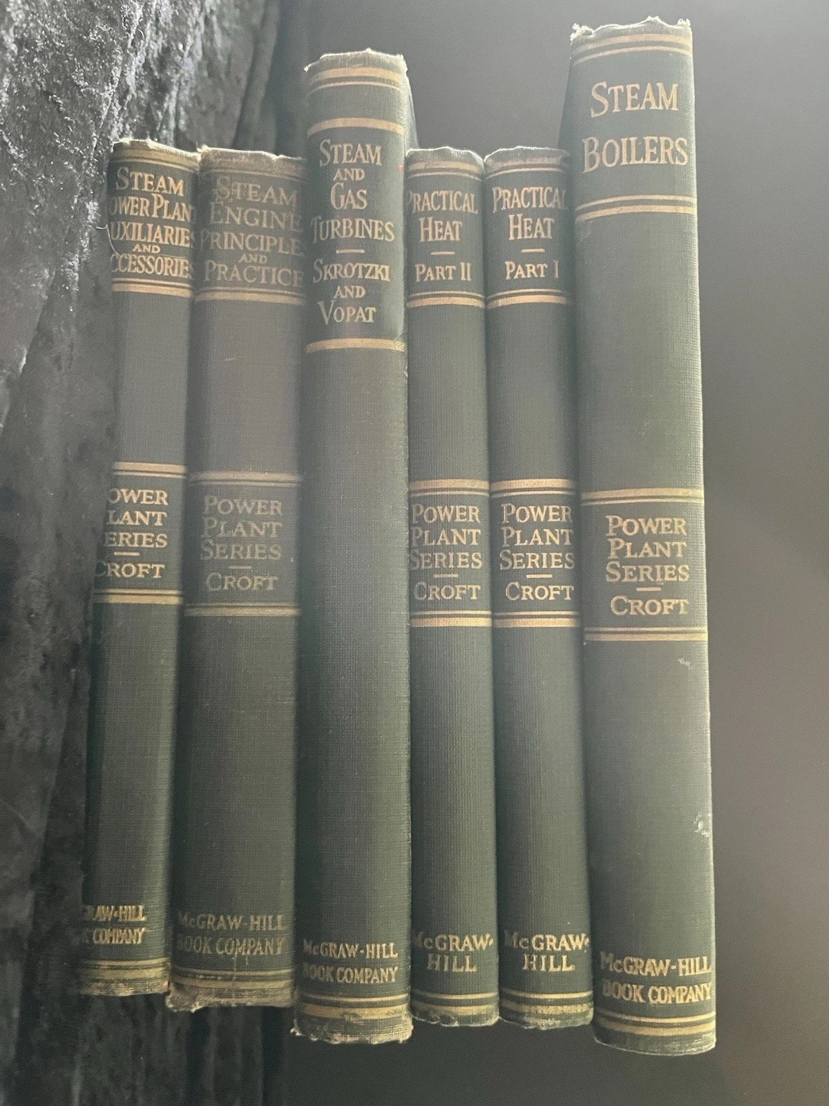 6 Vintage 1937-1950 McGraw Hill Power Plant Steam Engineering Books 1st/2nd Ed