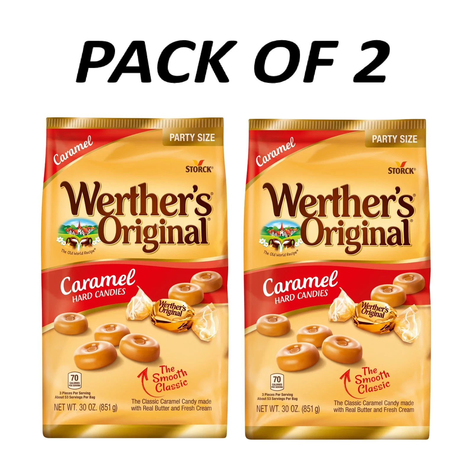 Werther's Original Hard Caramel Candy, 30 oz pack of 2 Werther's Original Hard Caramel Candy, 30 oz pack of 2