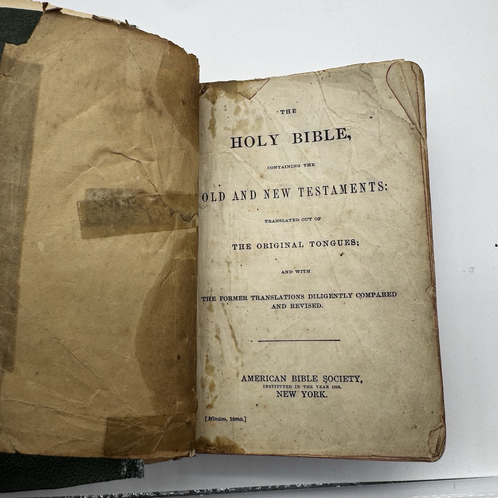 1925 Antique Holy Bible American Bible Society Old New Testaments Minion 18mo 1925 Antique Holy Bible American Bible Society Old New Testaments Minion 18mo
