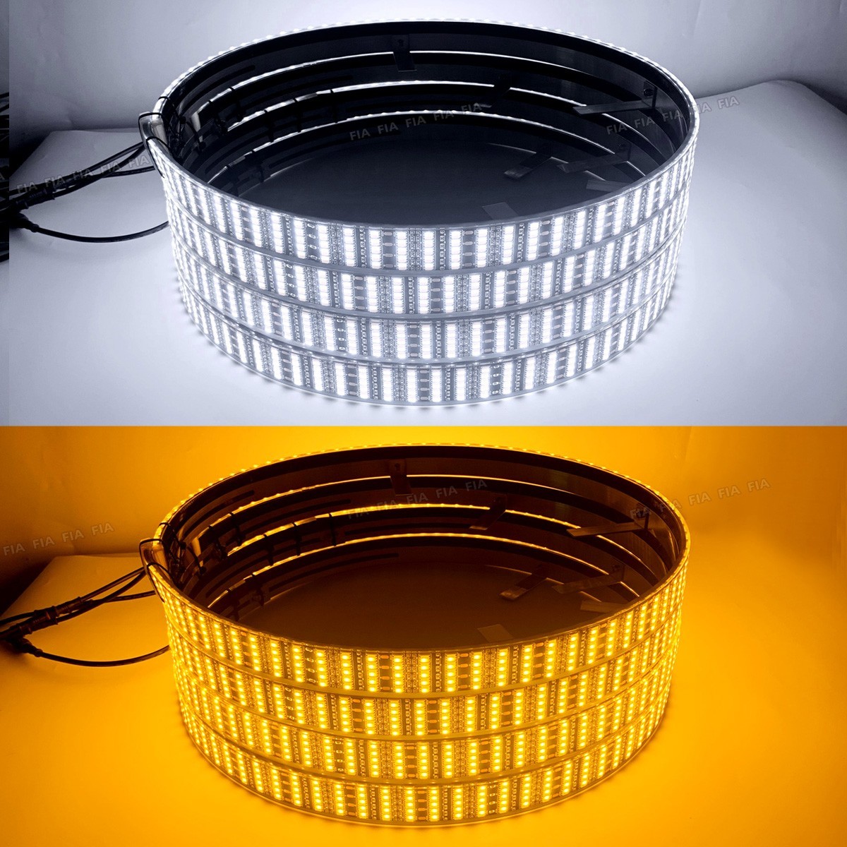 5-Row 17.5\'\' Dual Color Strobe LED Truck Wheel Rim Lights w/Turn Signal function 5-Row 17.5\'\' Dual Color Strobe LED Truck Wheel Rim Lights w/Turn Signal function