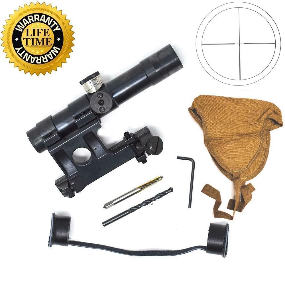 Mosin Nagant PU91/30 Scope with Mount Complete Set SVT-40 MG4X20 German Reticle Mosin Nagant PU91/30 Scope with Mount Complete Set SVT-40 MG4X20 German Reticle