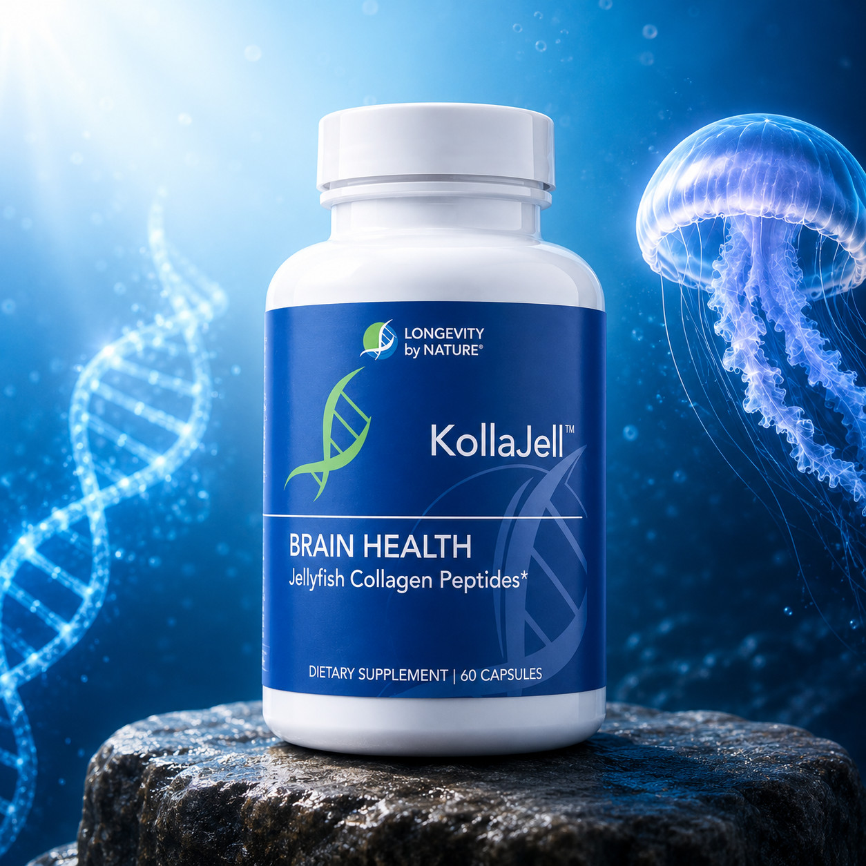 Longevity Jellyfish Neuro-Collagen Peptides Capsules – Brain & Cognitive Health