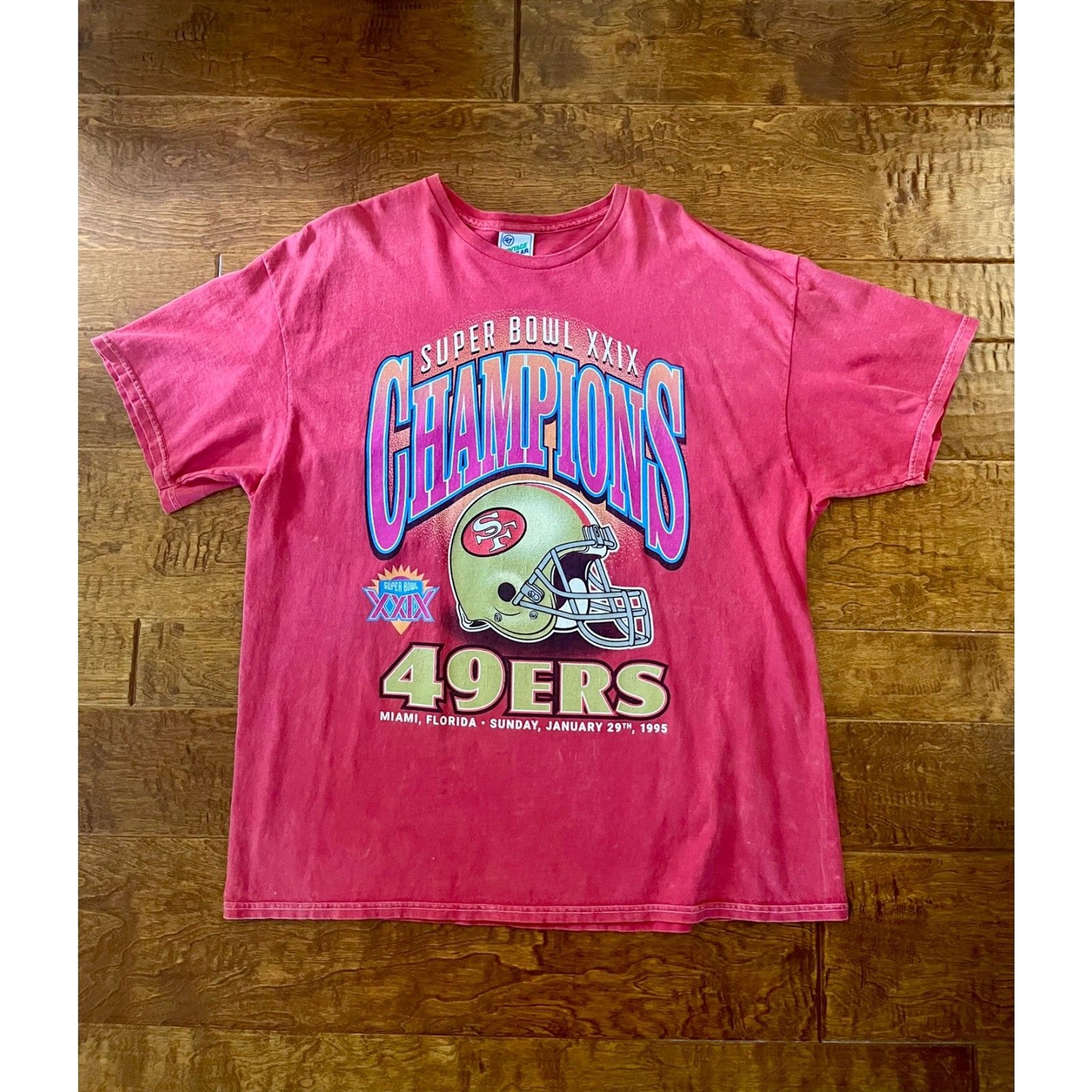 Vintage 1995 San Francisco 49ers Super Bowl XXIX Champions T-Shirt 2X ’47 Brand Vintage 1995 San Francisco 49ers Super Bowl XXIX Champions T-Shirt 2X ’47 Brand