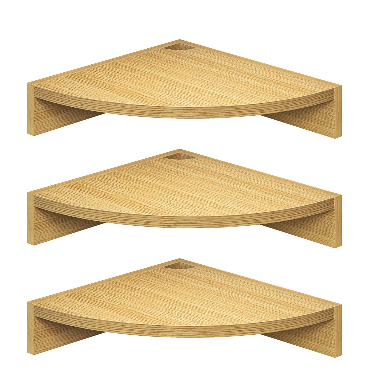 Fun Memories Wood Corner Shelf Wall Mount Oak Floating Shelves 3 Pack Fun Memories Wood Corner Shelf Wall Mount Oak Floating Shelves 3 Pack