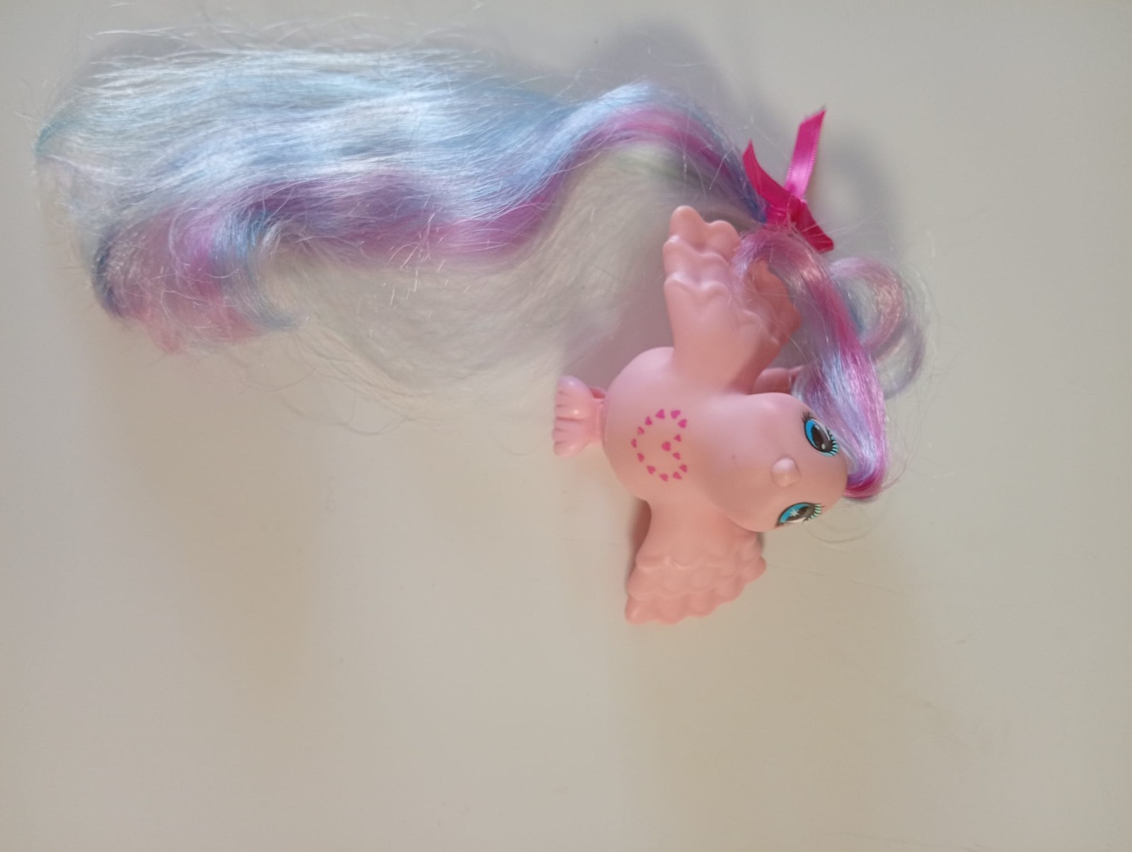 Vintage 1987 Hasbro Fairy Tails True Love Tails Pink Bird Figure Silky Hair 80s