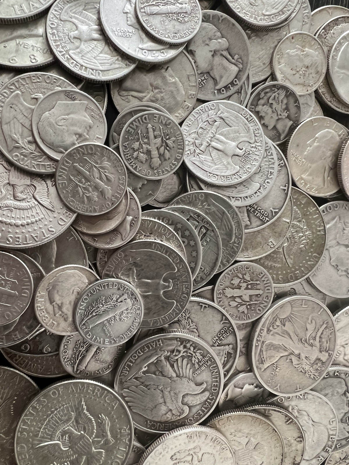 OLD US SILVER COIN LOT – MIXED AMERICAN COINS 90% SILVER VINTAGE COLLECTION