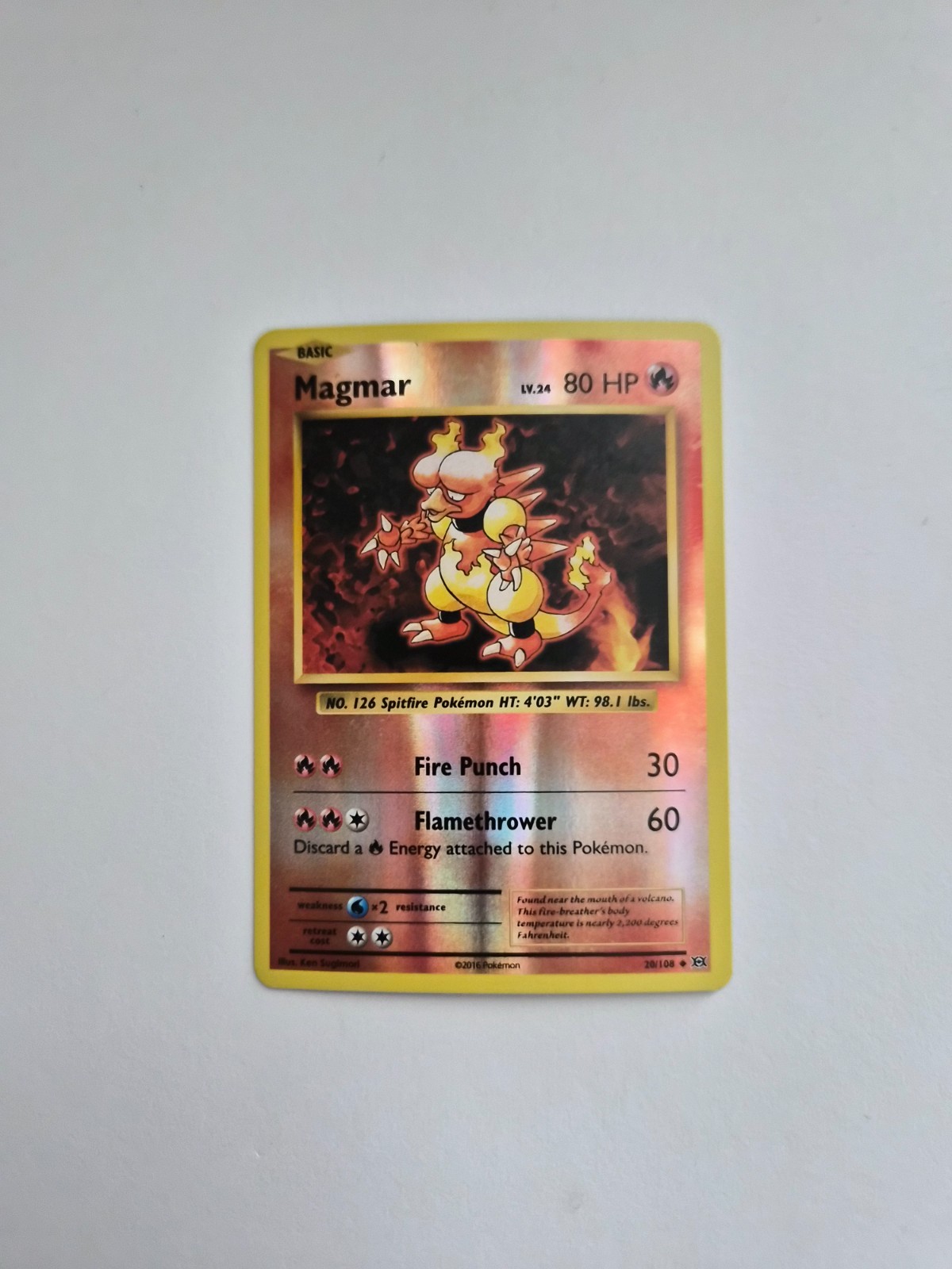 Magmar - 2016 Pokémon XY Evolutions Reverse Holo #20/108 - - NM/MT Magmar - 2016 Pokémon XY Evolutions Reverse Holo #20/108 - - NM/MT