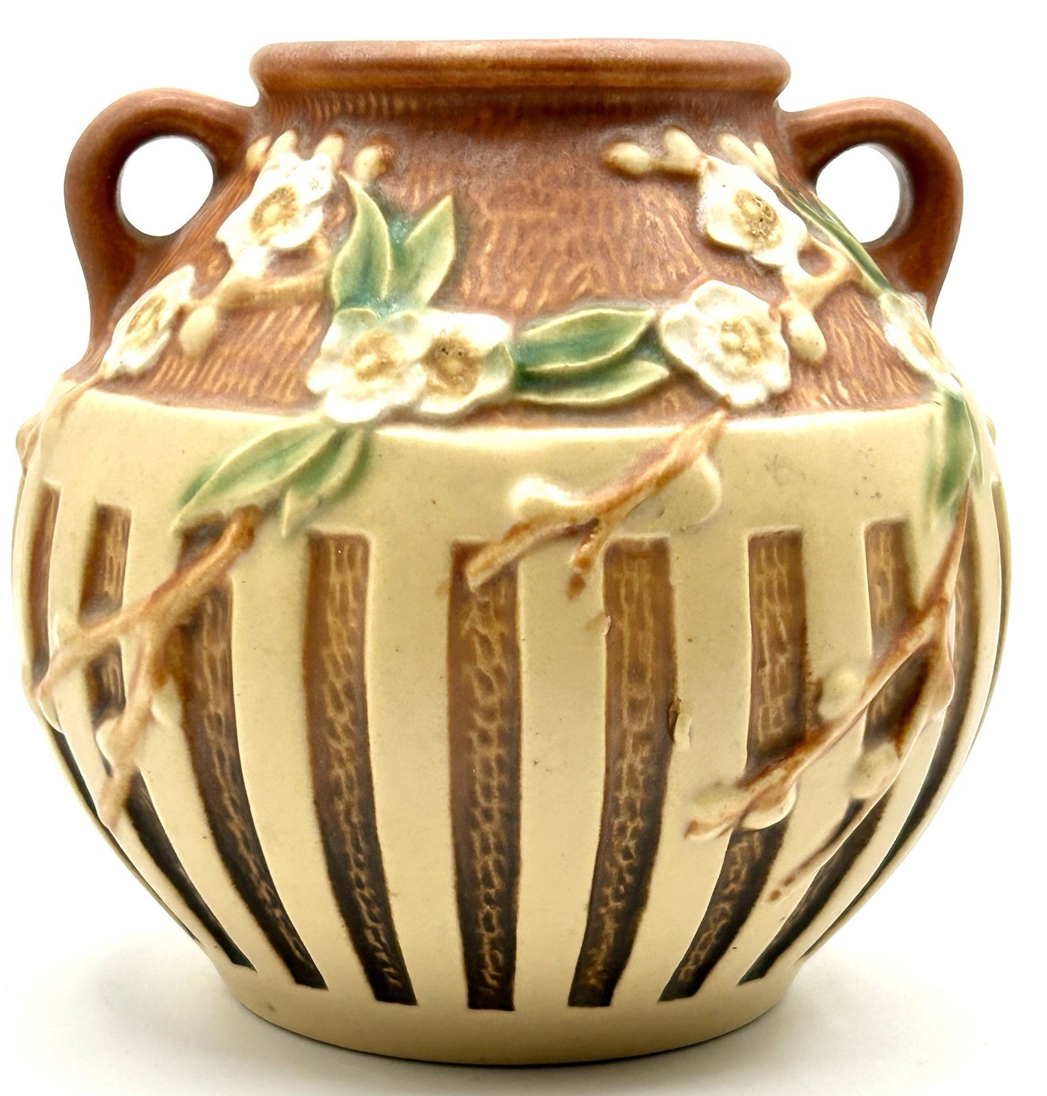 Roseville Cherry Blossom Art Pottery vase  #627-5 ca:1933