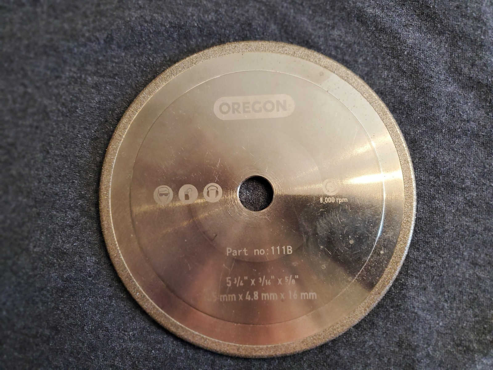 OR534-316-CBN Oregon CBN GRINDING WHEEL  5-3/4x3/16x5/8 Fits Oregon Auto Grinder