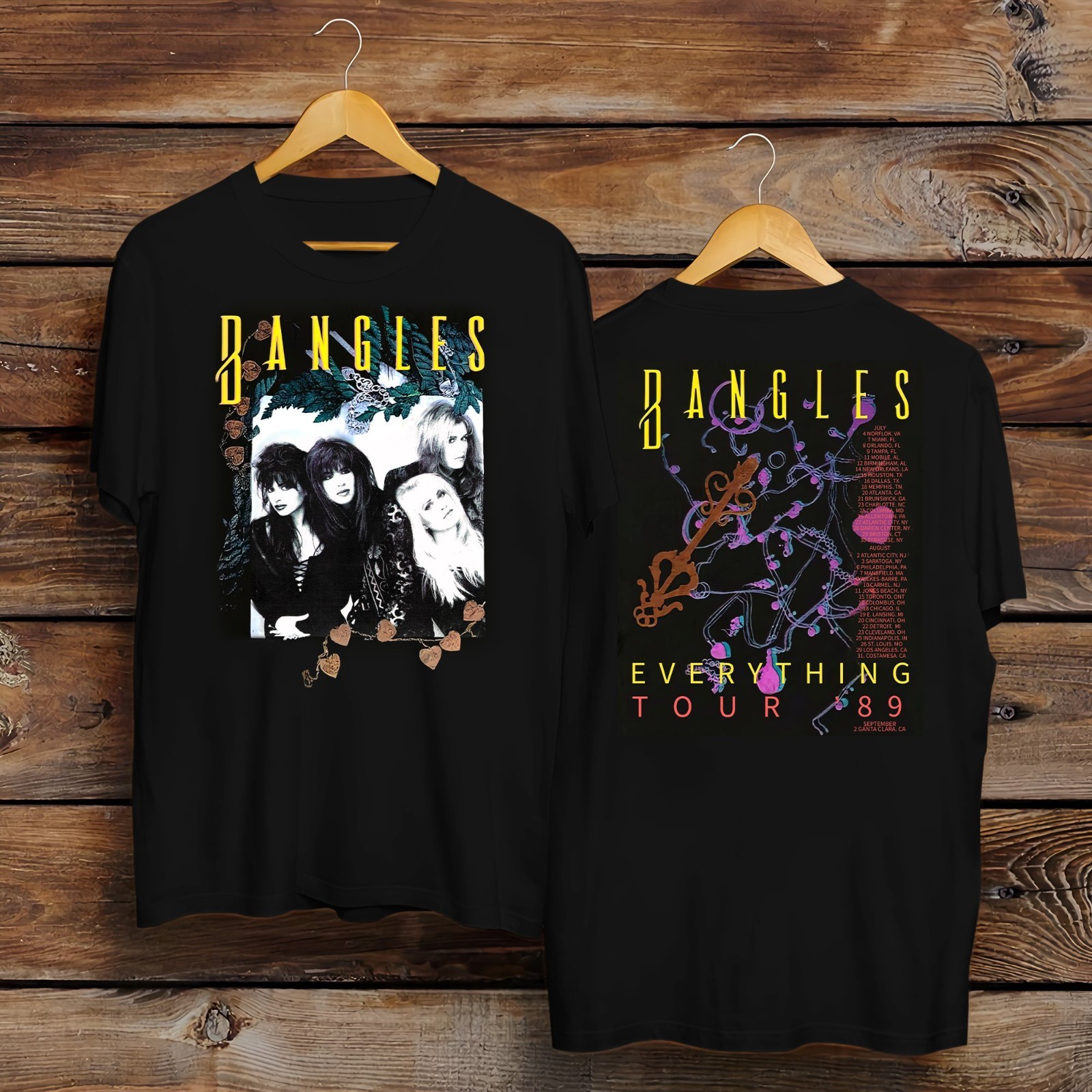 The Bangles Everything Tour '89 T-Shirt, The Bangles Tour 1989 Shirt The Bangles Everything Tour '89 T-Shirt, The Bangles Tour 1989 Shirt